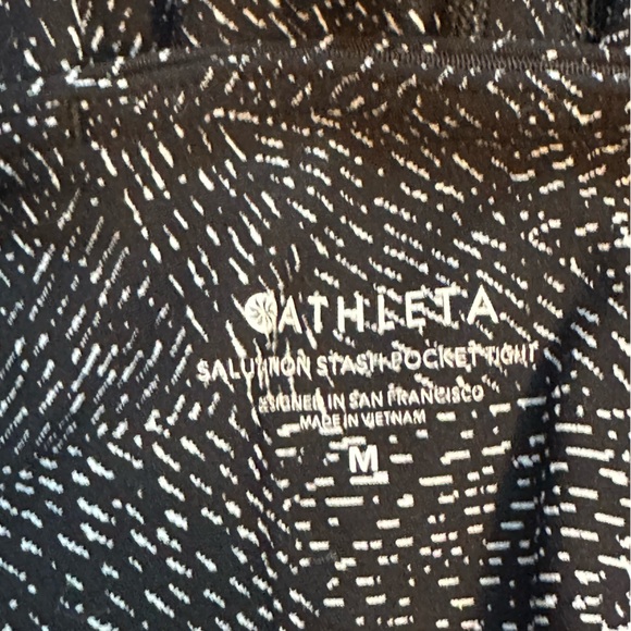 Athleta size medium, women’s leggings, black and white - Picture 5 of 5